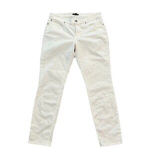 Eileen Fisher Womens White Jean Size 6 Slim Ankle Organic Cotton Stretch Denim